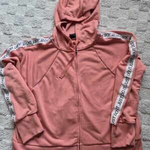Nike pink zip up hoodie